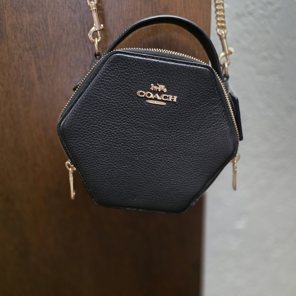 Coach Black Hexagonal Crossbody Bag - Picture 2 of 5